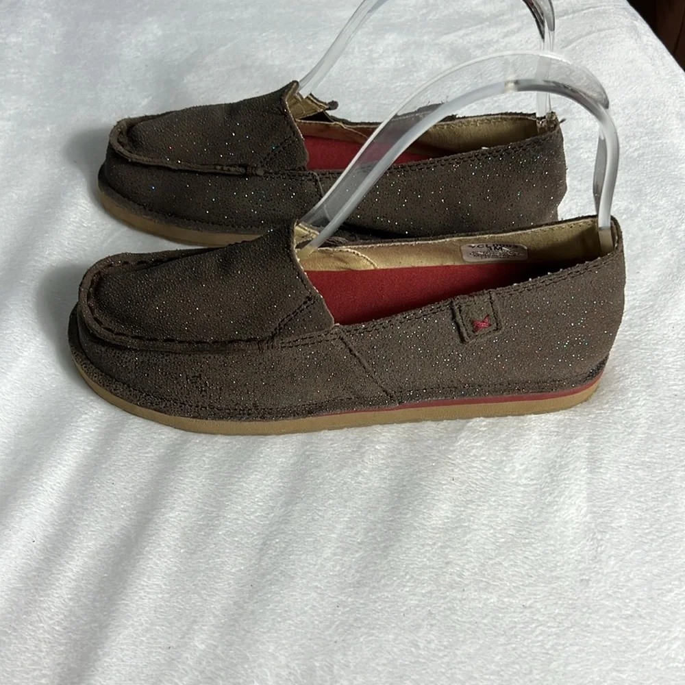 Twisted X Kids Chocolate Shimmer Loafers Youth 3M